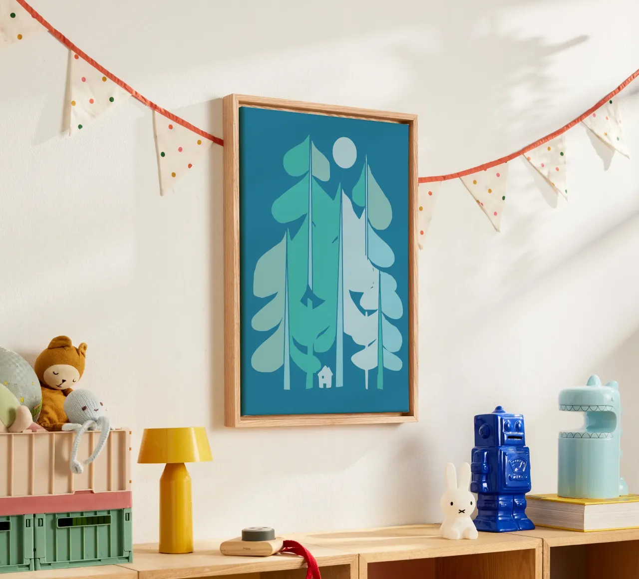 Un cottage in una foresta fredda tela da Little Dean