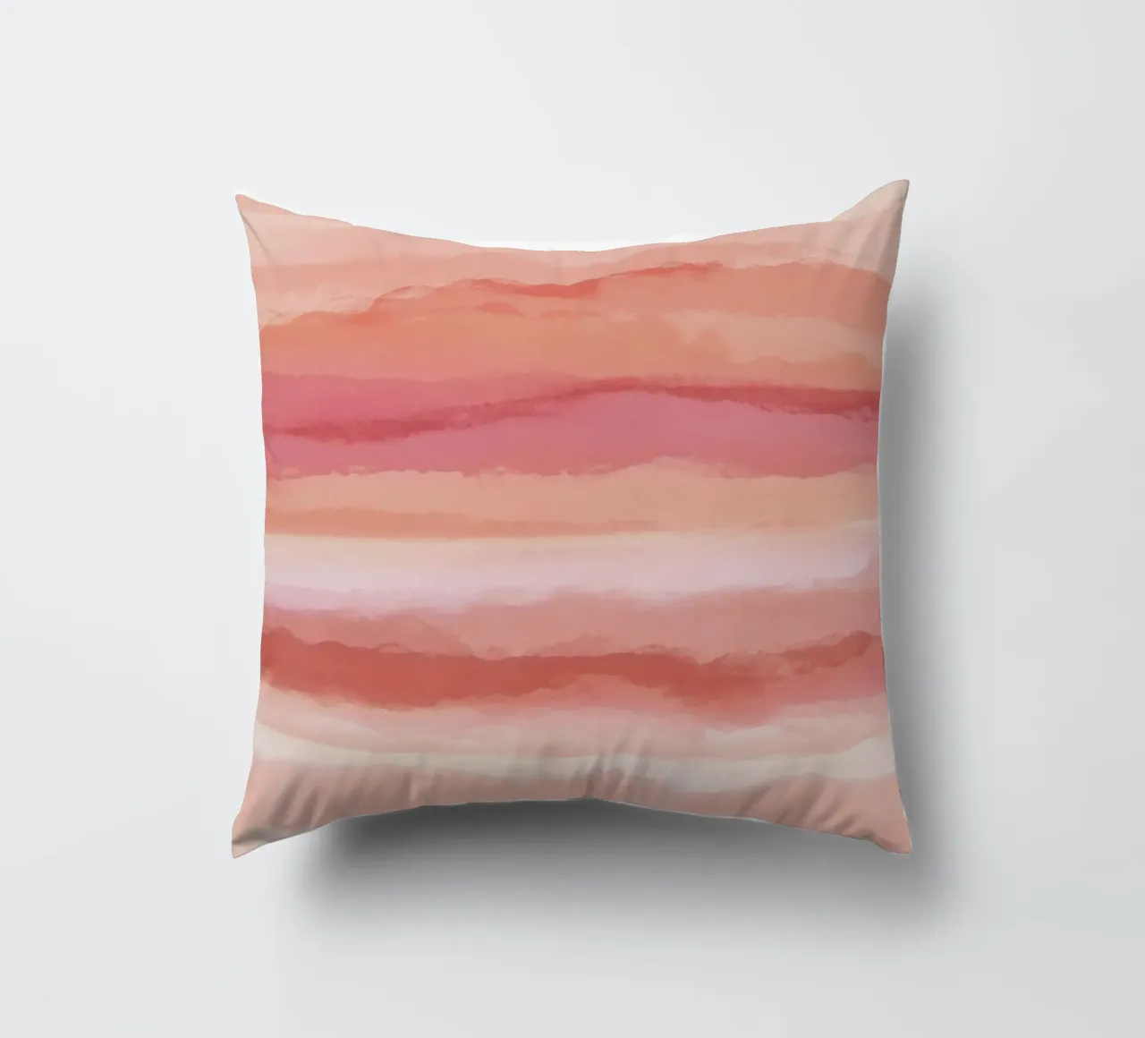 Strips 8 | Coral & Pink Minimal Pastel Abstract cuscino da sabidussi