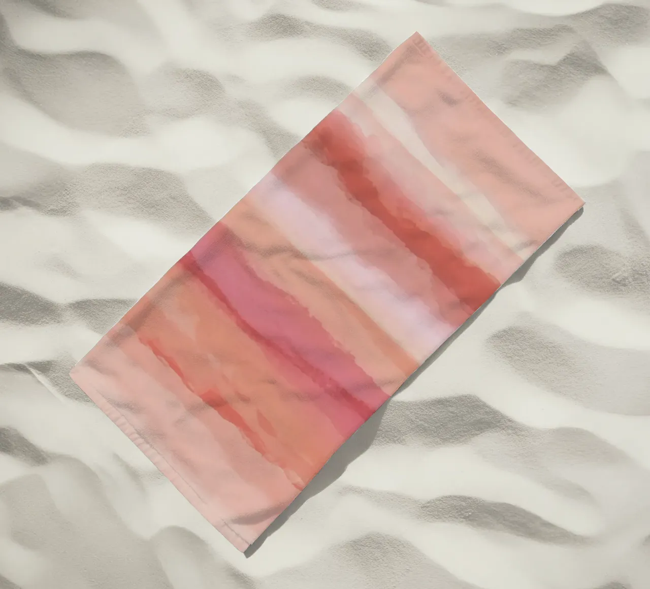 Strips 8 | Coral & Pink Minimal Pastel Abstract telo mare da sabidussi