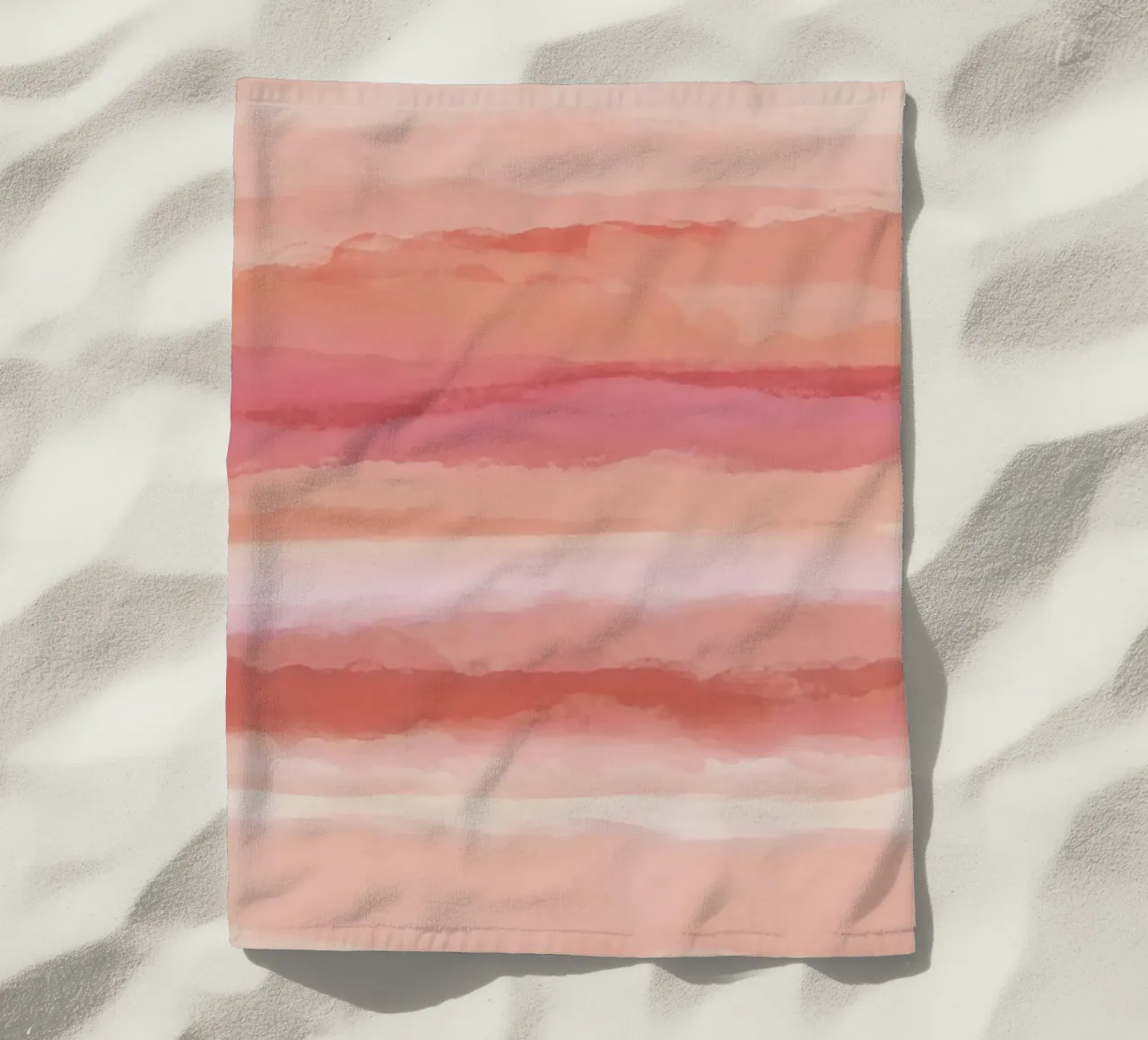 Strips 8 | Coral & Pink Minimal Pastel Abstract telo mare da sabidussi