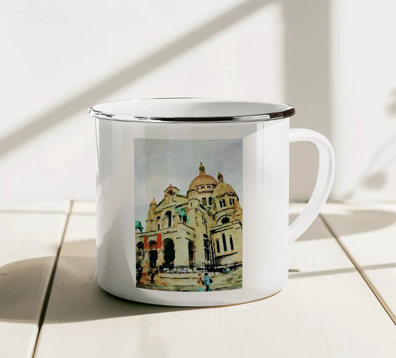A Parigi tazza in smalto da Massimo Frascogna