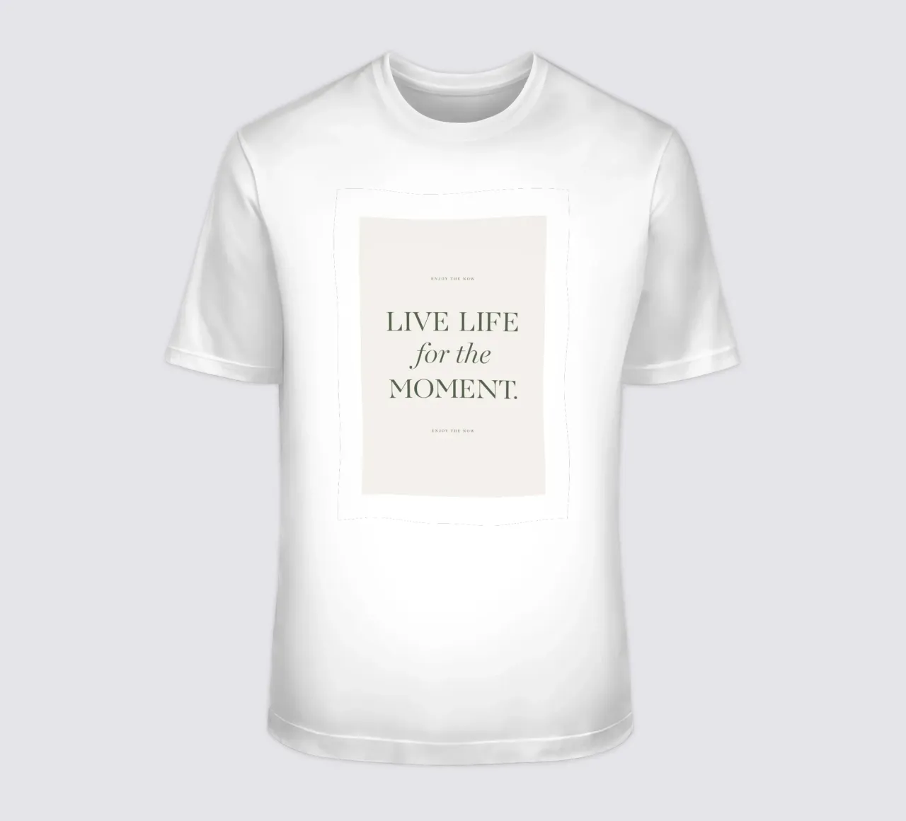 Vivere il momento t-shirt da Eva Rogers