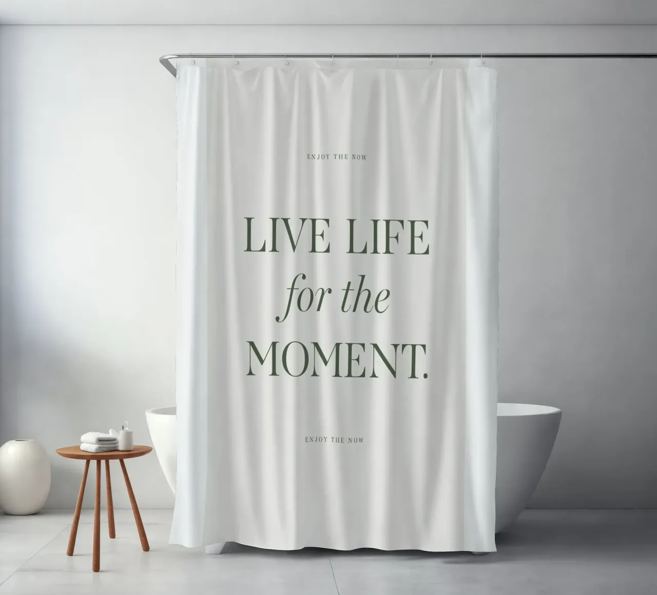 Vivere il momento tenda da doccia da Eva Rogers