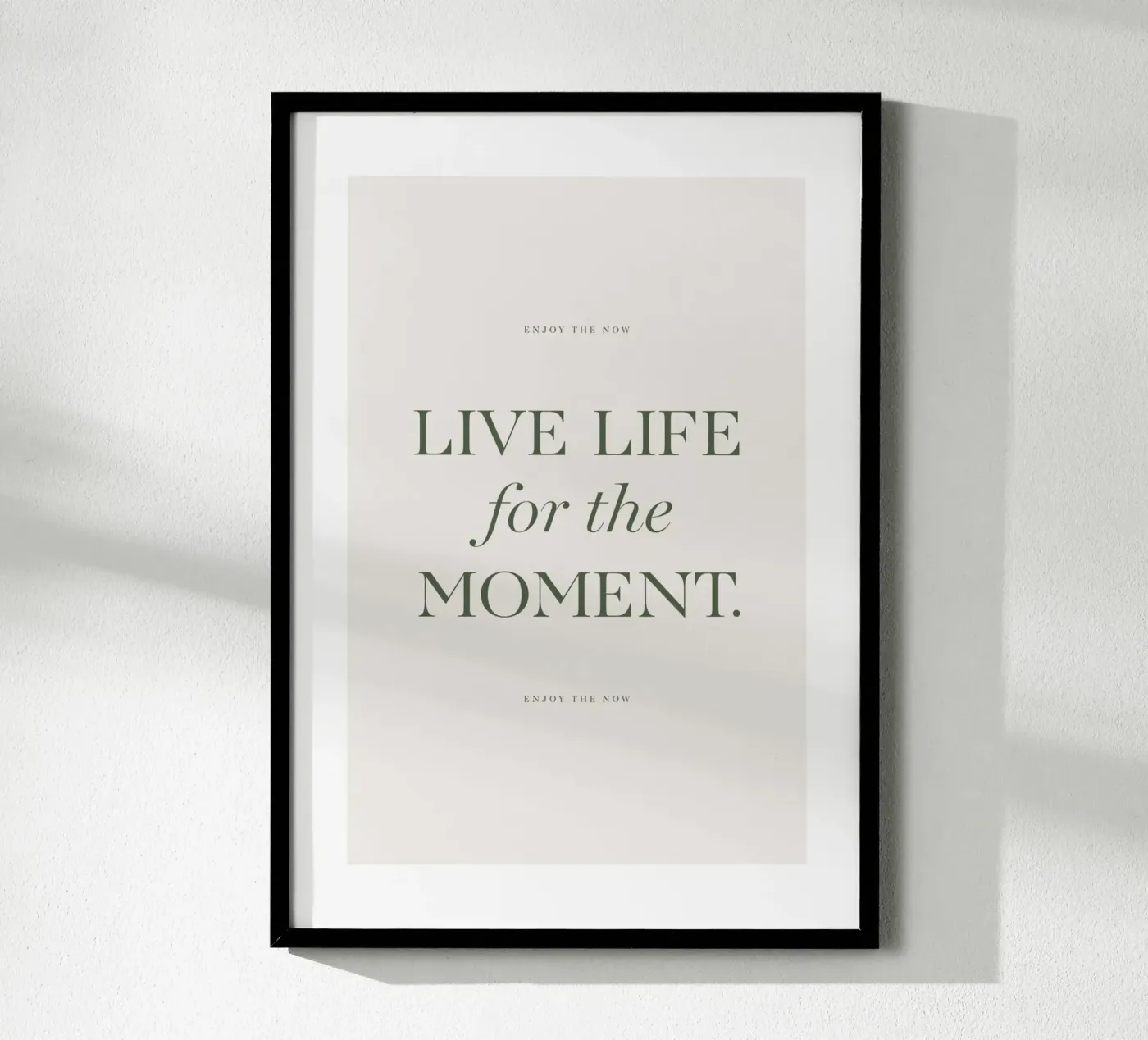 Leef het moment poster van Eva Rogers