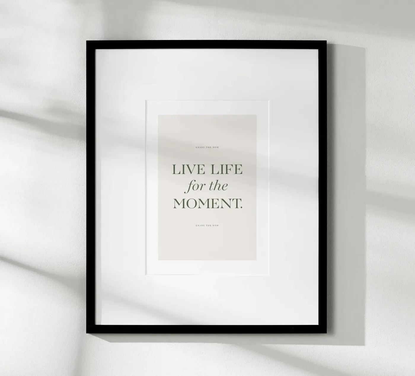 Leef het moment poster van Eva Rogers