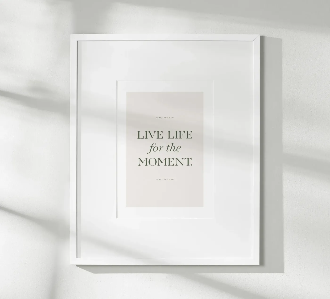 Leef het moment poster van Eva Rogers