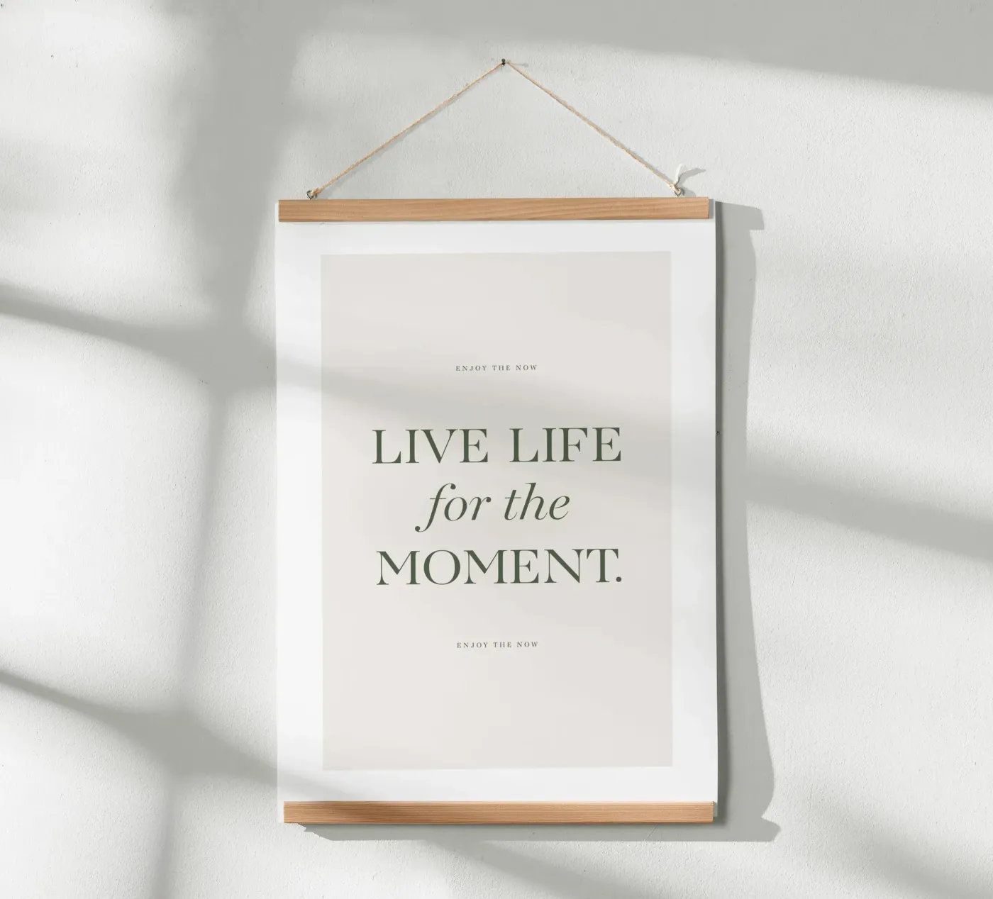 Leef het moment poster van Eva Rogers
