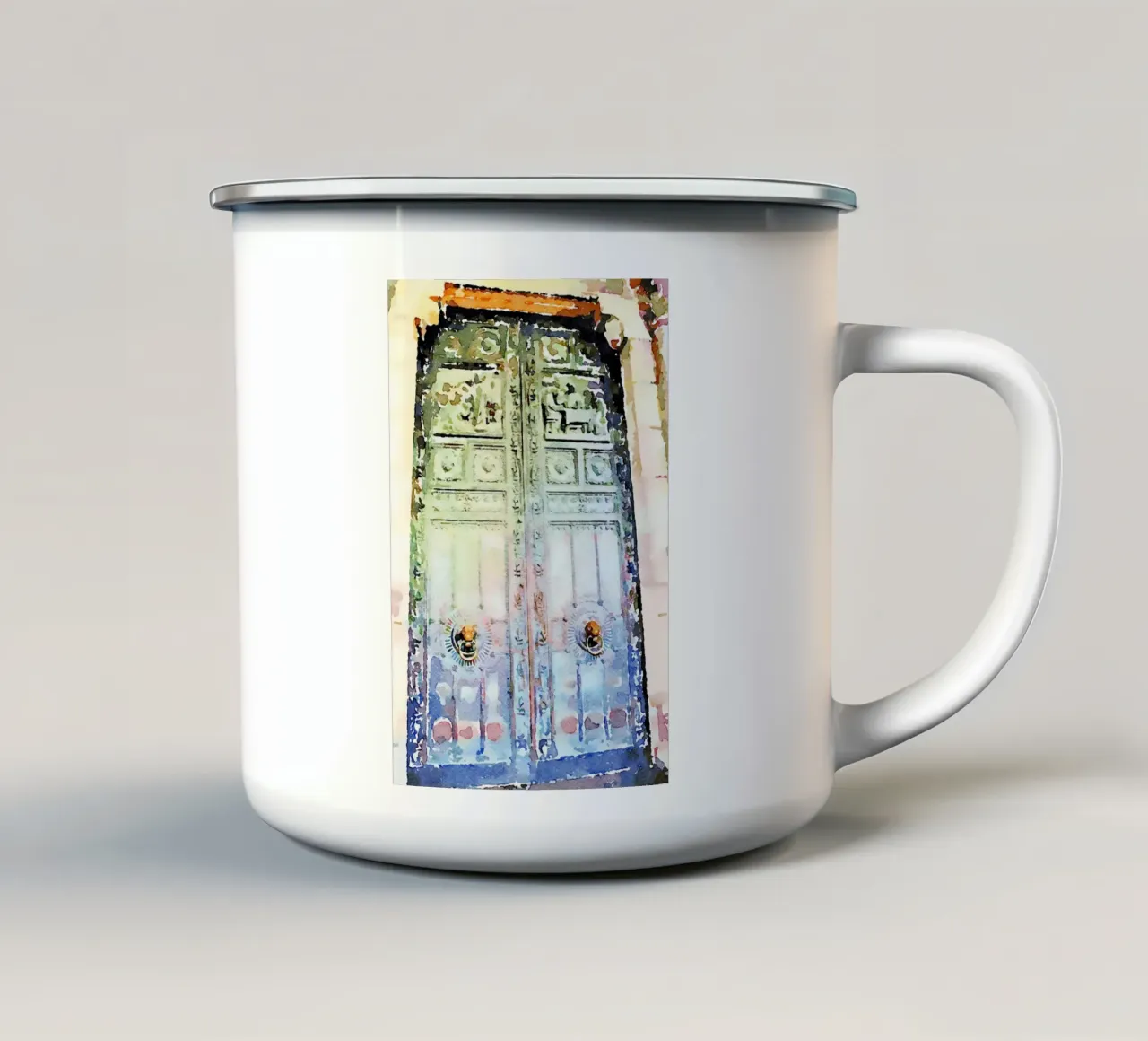 A Parigi tazza in smalto da Massimo Frascogna