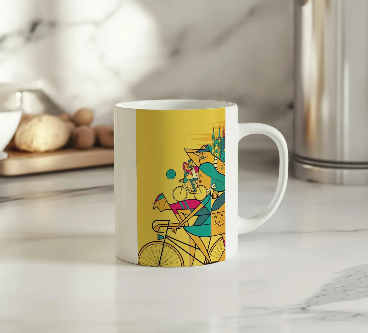 PEDALAR ceramic mug by Ale Giorgini