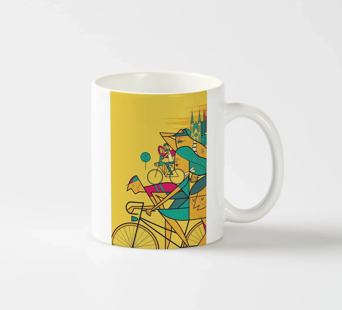 PEDALAR ceramic mug by Ale Giorgini