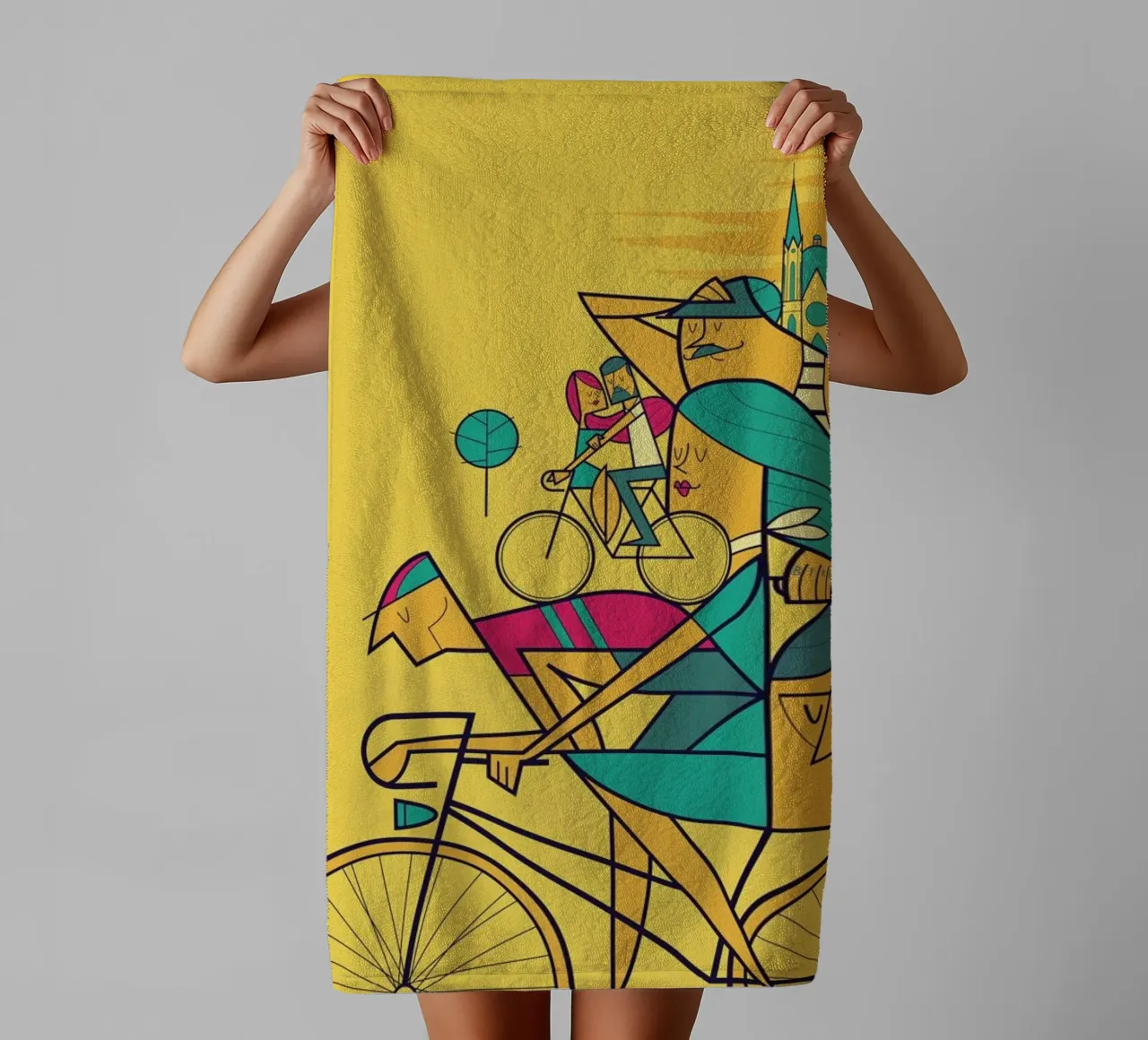 PEDALAR asciugamano da bagno da Ale Giorgini