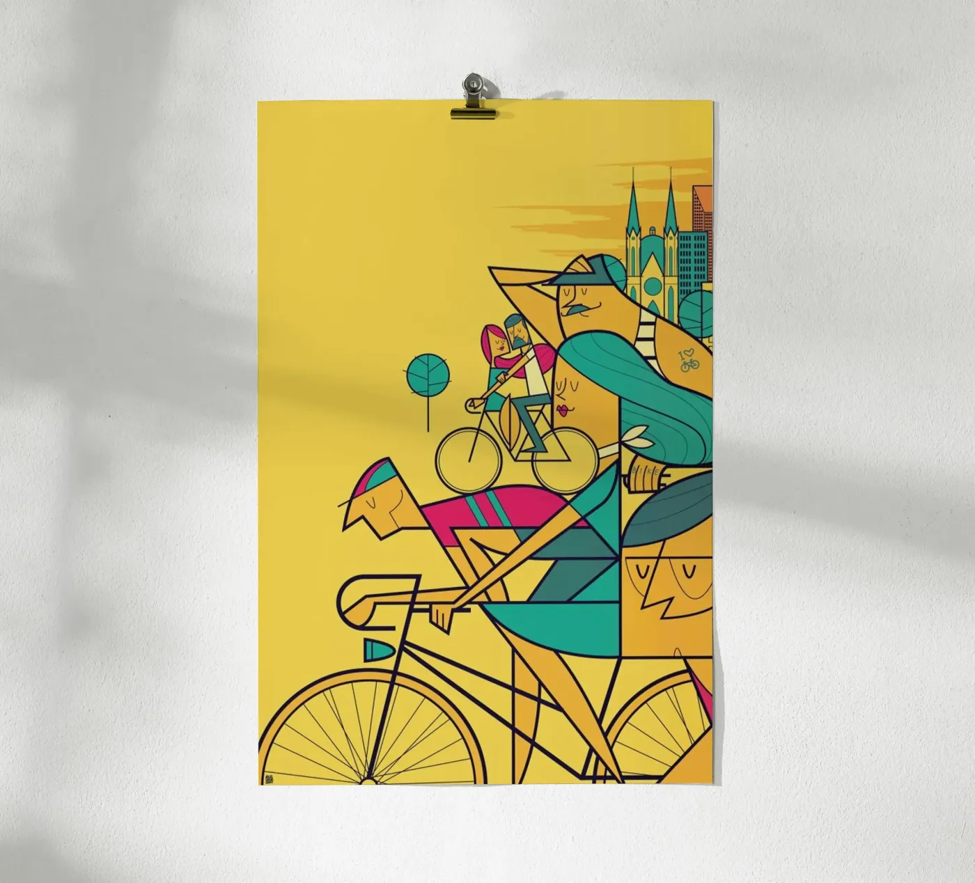 PEDALAR poster van Ale Giorgini
