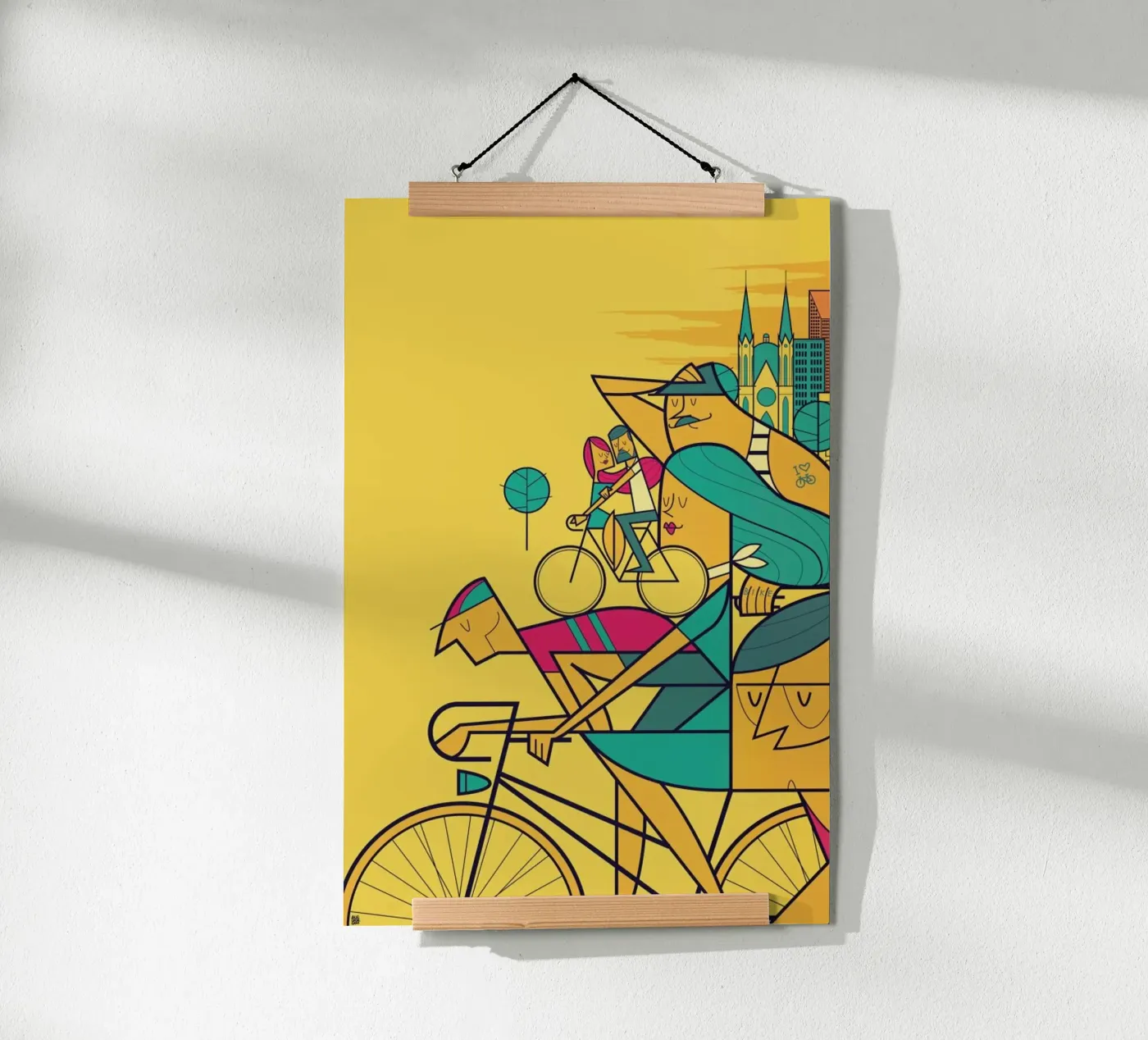 PEDALAR poster van Ale Giorgini