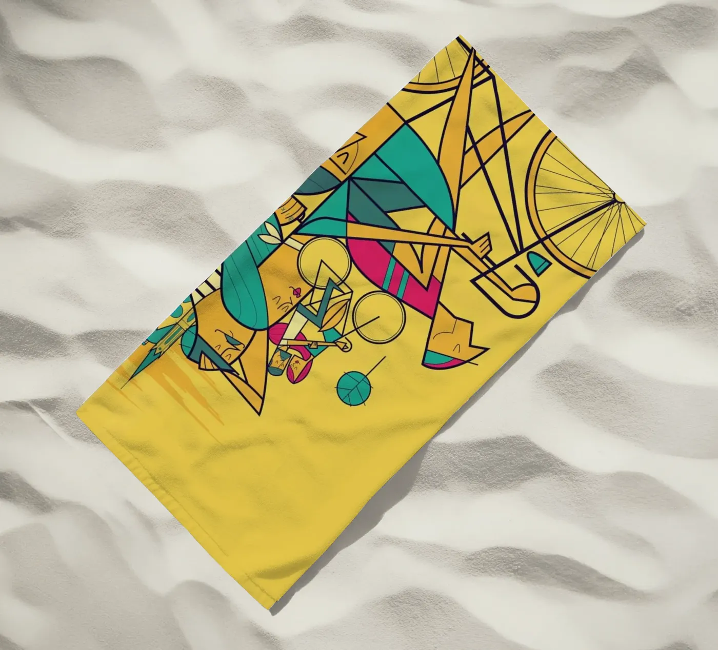 PEDALAR beach towel by Ale Giorgini