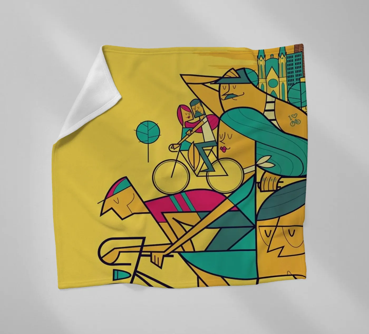 PEDALAR fleecedeken van Ale Giorgini