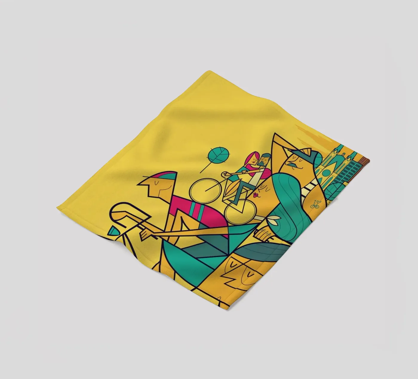 PEDALAR fleece blanket by Ale Giorgini