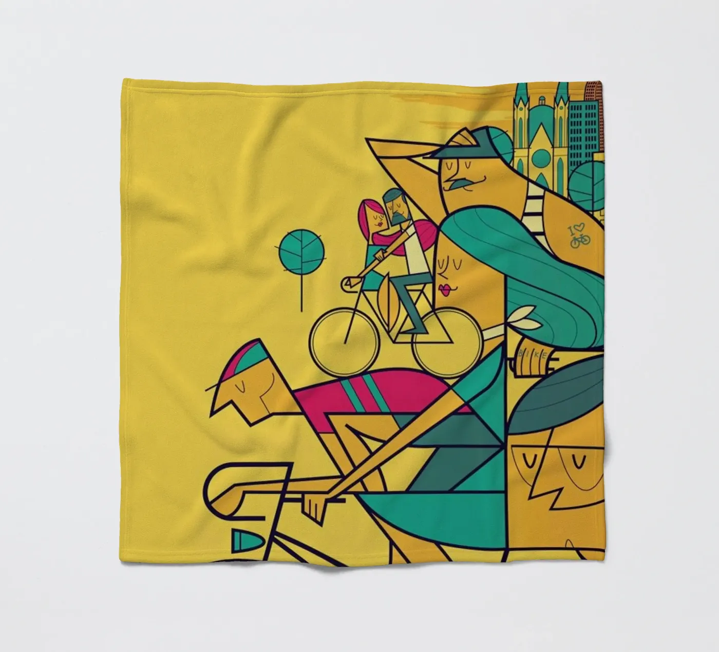 PEDALAR fleecedeken van Ale Giorgini