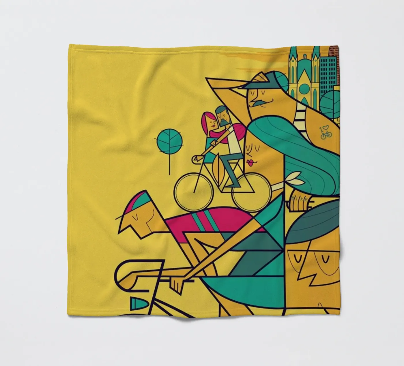 PEDALAR fleece blanket by Ale Giorgini