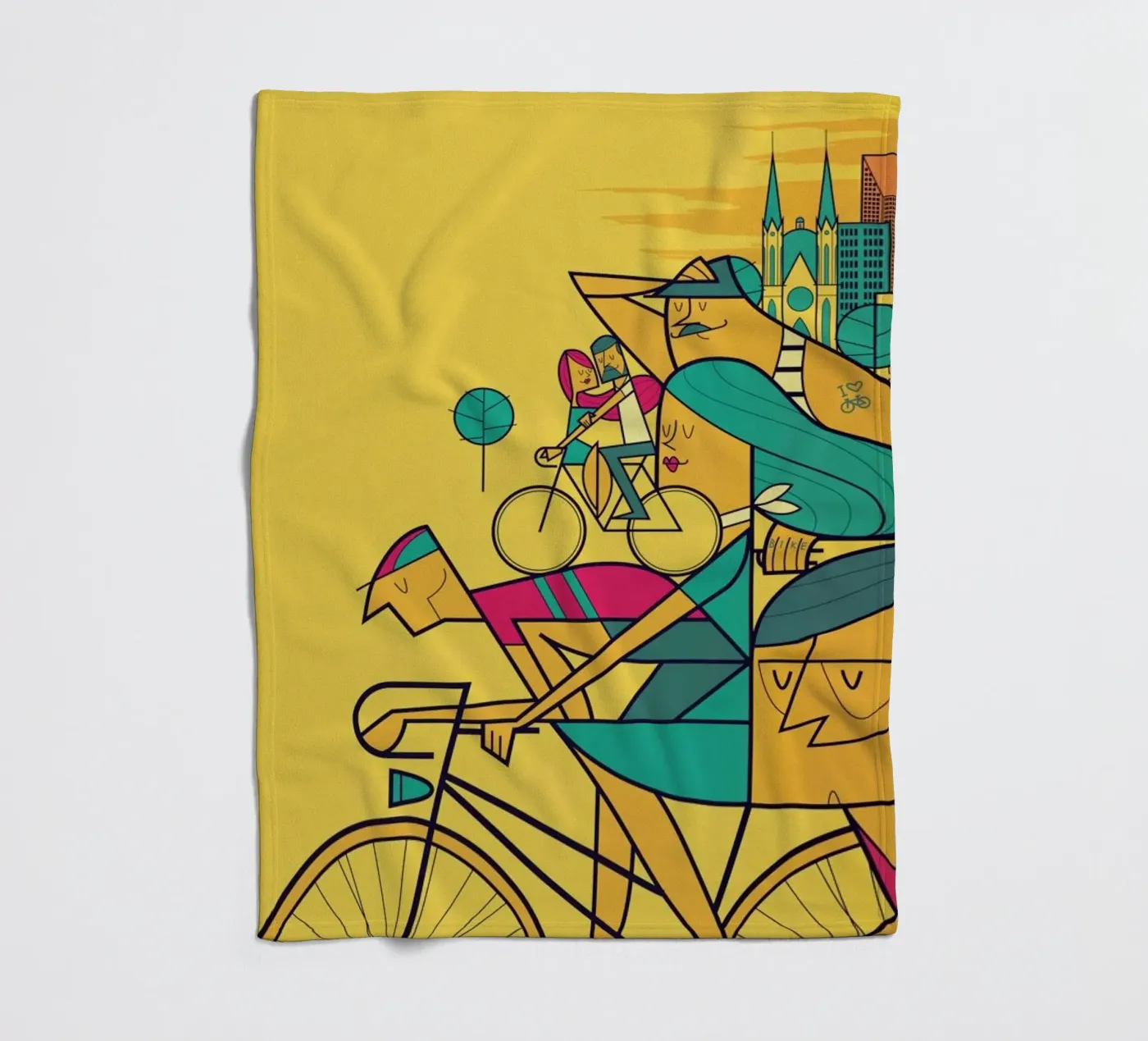 PEDALAR fleece blanket by Ale Giorgini