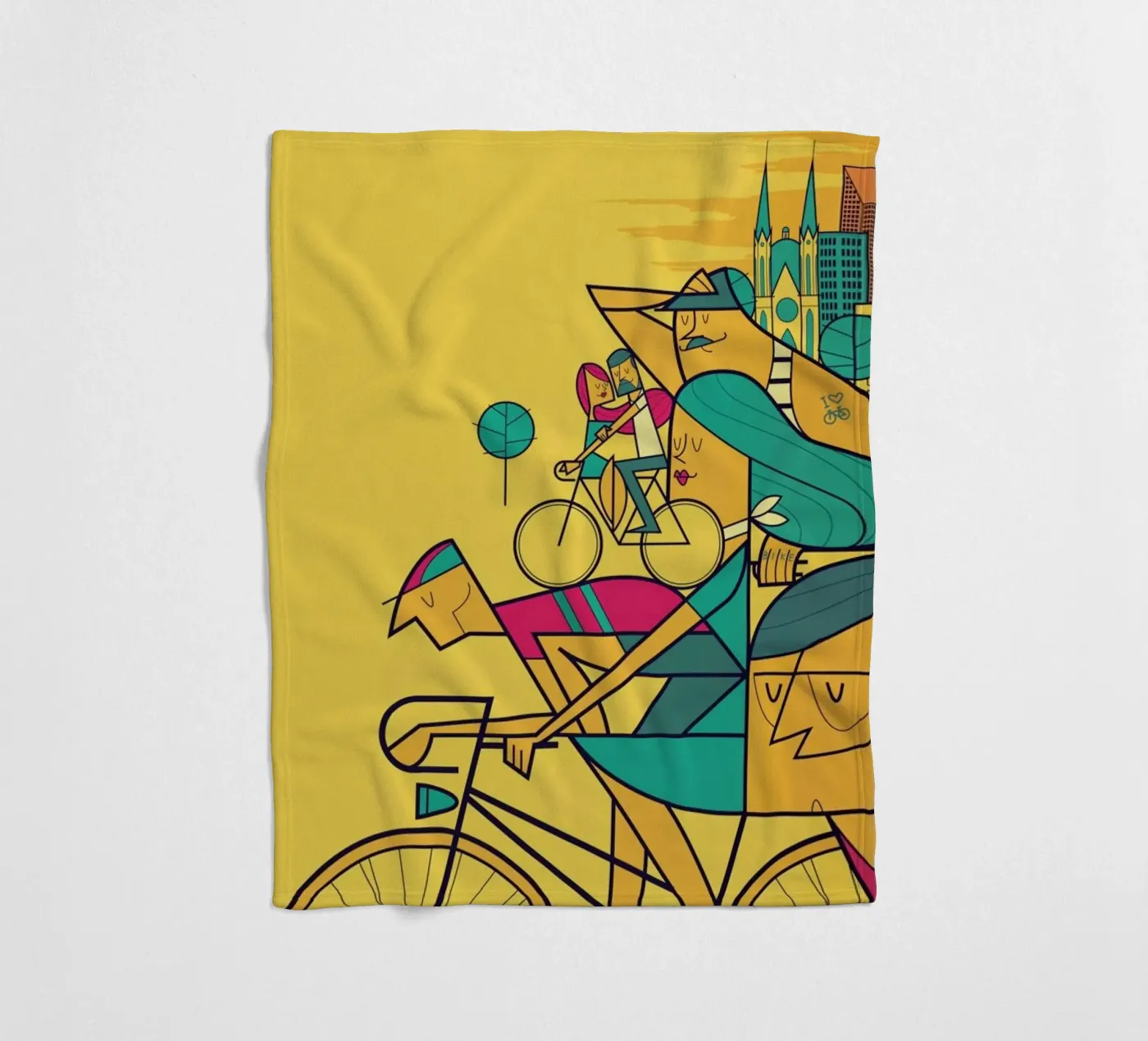 PEDALAR fleece blanket by Ale Giorgini