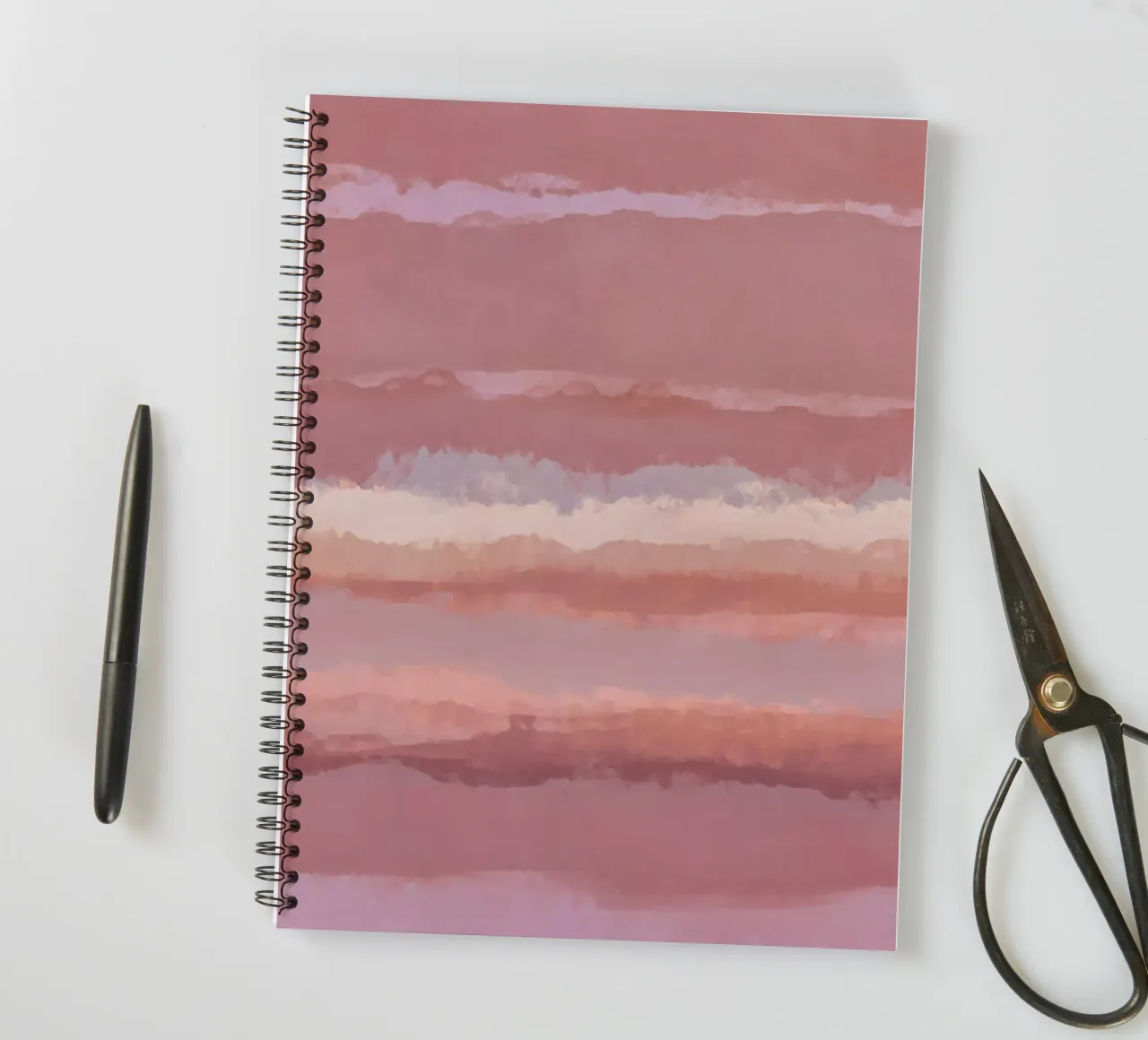 Strips 10 | Pastel Abstract Minimalism spiral notebook by sabidussi