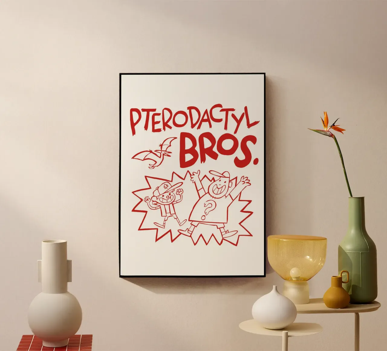 Pterodactyl Bros acrylic glass by nabakumov