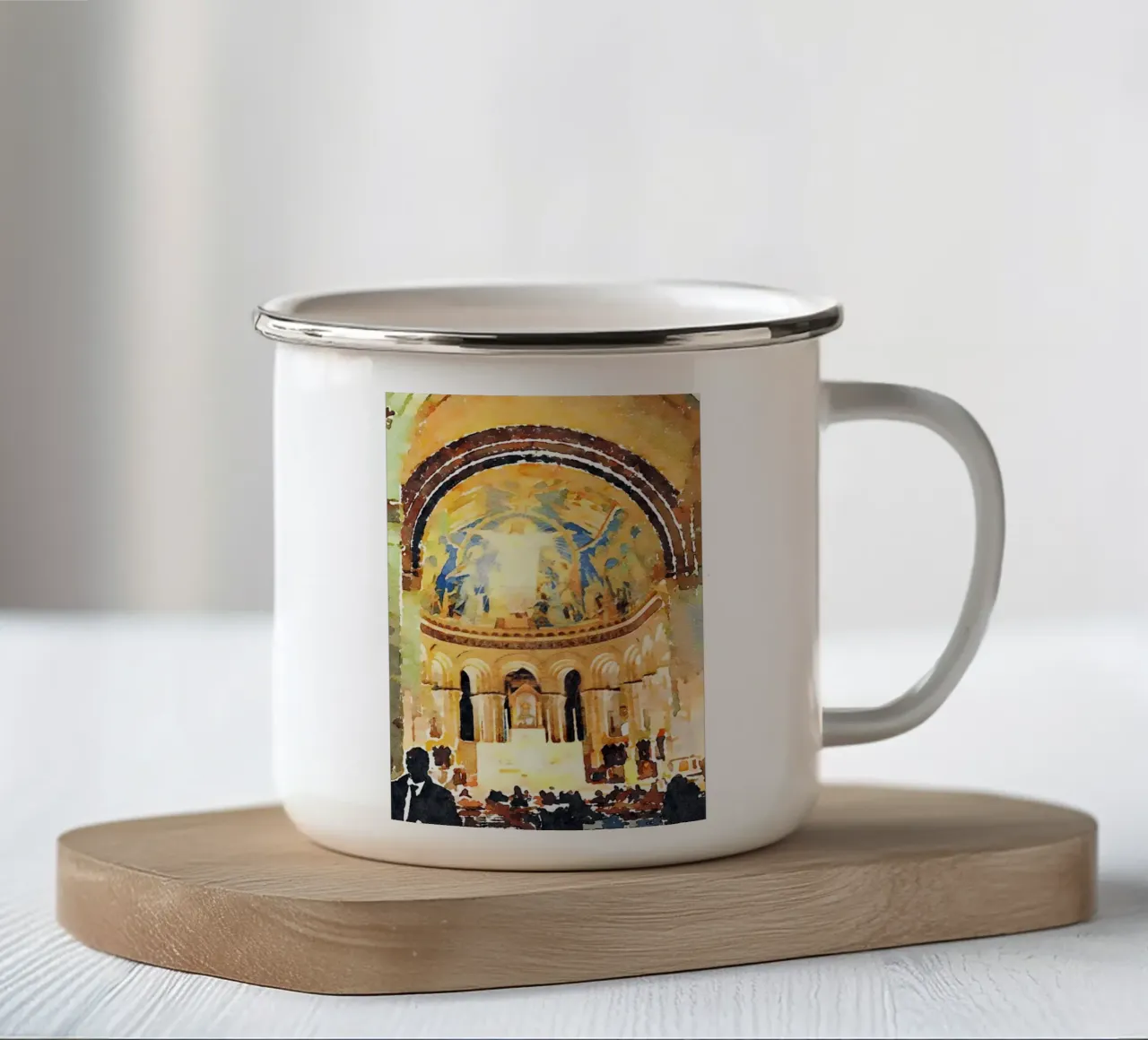 A Parigi tazza in smalto da Massimo Frascogna