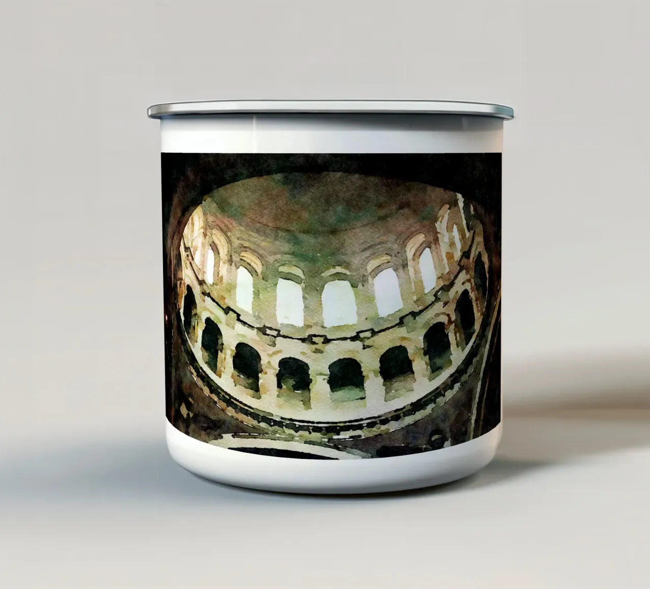 A Parigi tazza in smalto da Massimo Frascogna