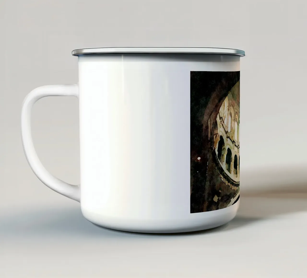 A Parigi tazza in smalto da Massimo Frascogna