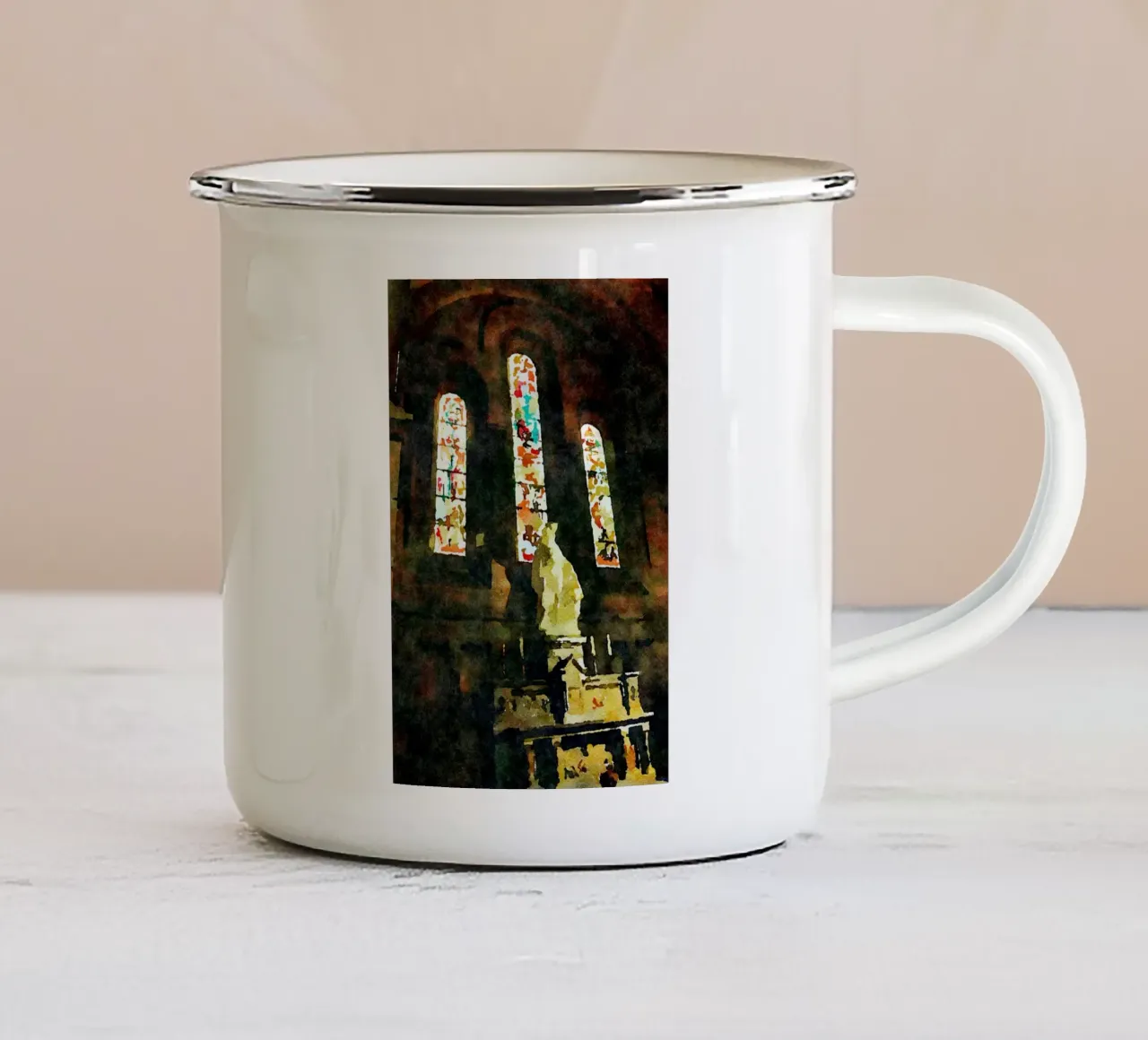 A Parigi tazza in smalto da Massimo Frascogna