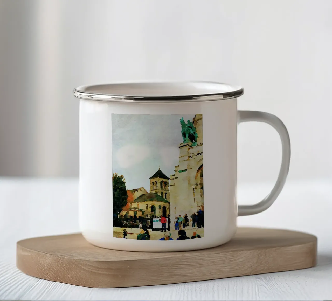 A Parigi tazza in smalto da Massimo Frascogna