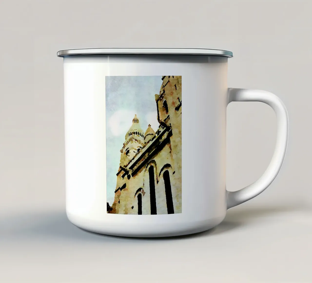 A Parigi tazza in smalto da Massimo Frascogna