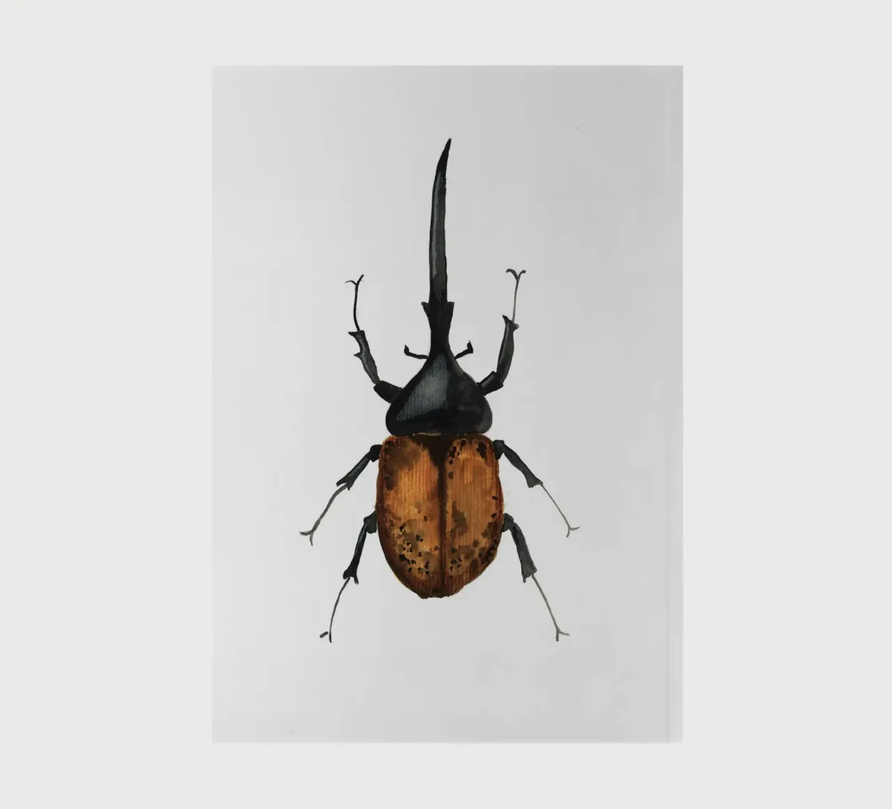 Dynastes Hercules Beetle notebook by Nathys_illustration