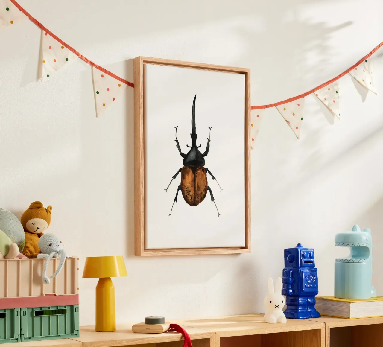 Dynastes Hercules Beetle canvas by Nathys_illustration