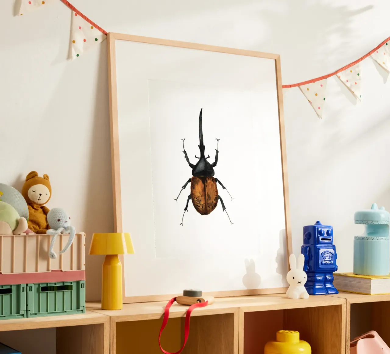 Dynastes Hercules Beetle carta hahnemühle da Nathys_illustration