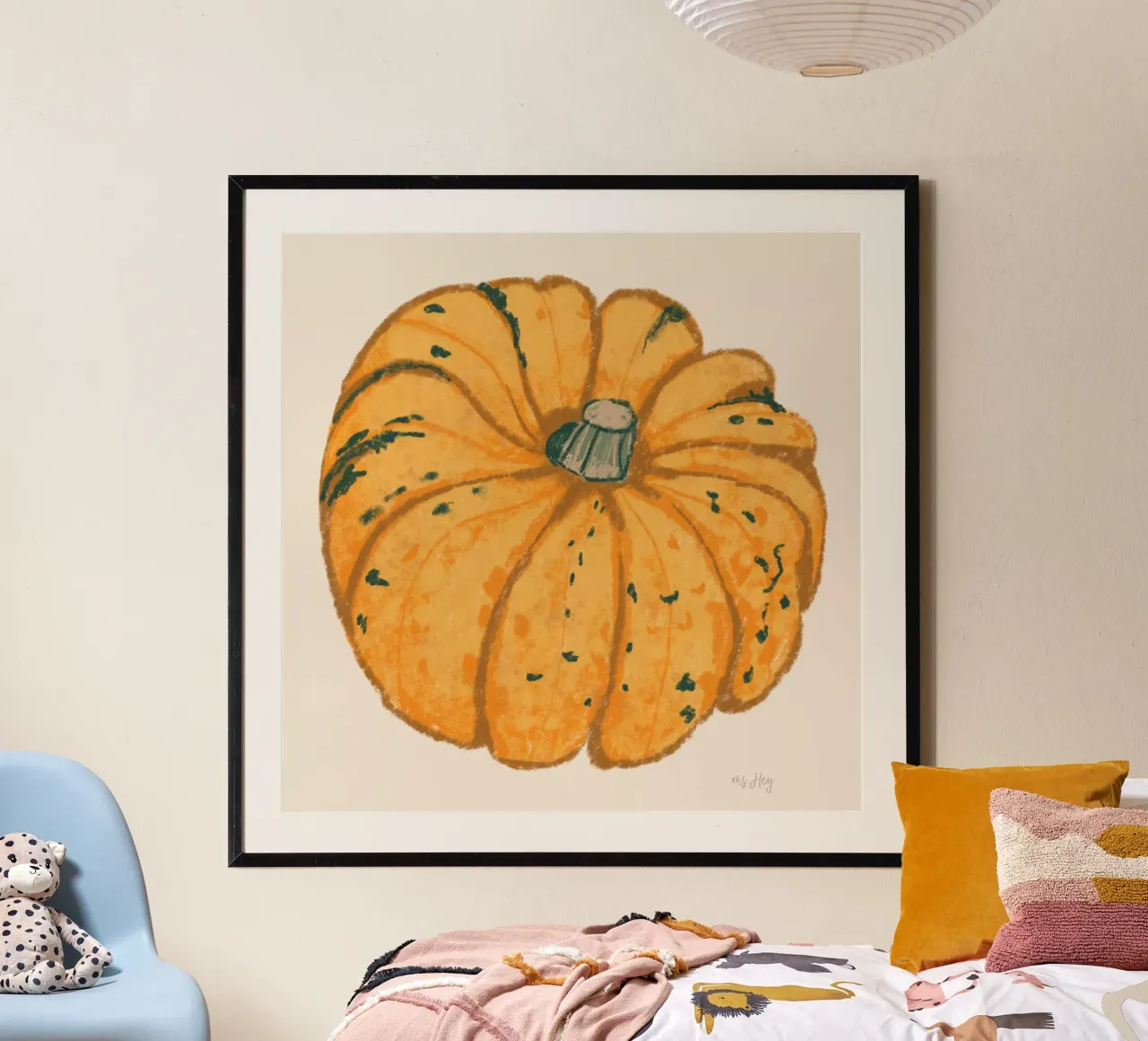 Orange pumpkin poster by ms.Hey! textildesign