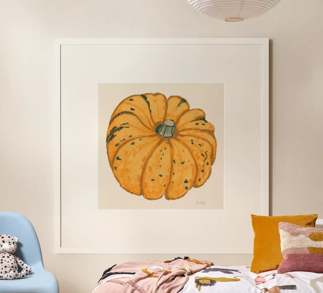 Orange pumpkin poster by ms.Hey! textildesign