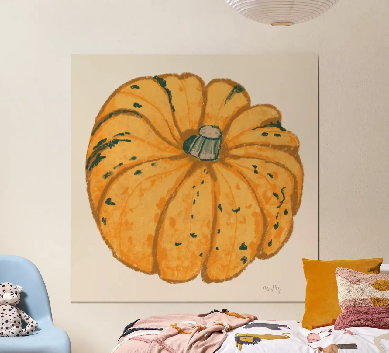 Orange pumpkin poster by ms.Hey! textildesign