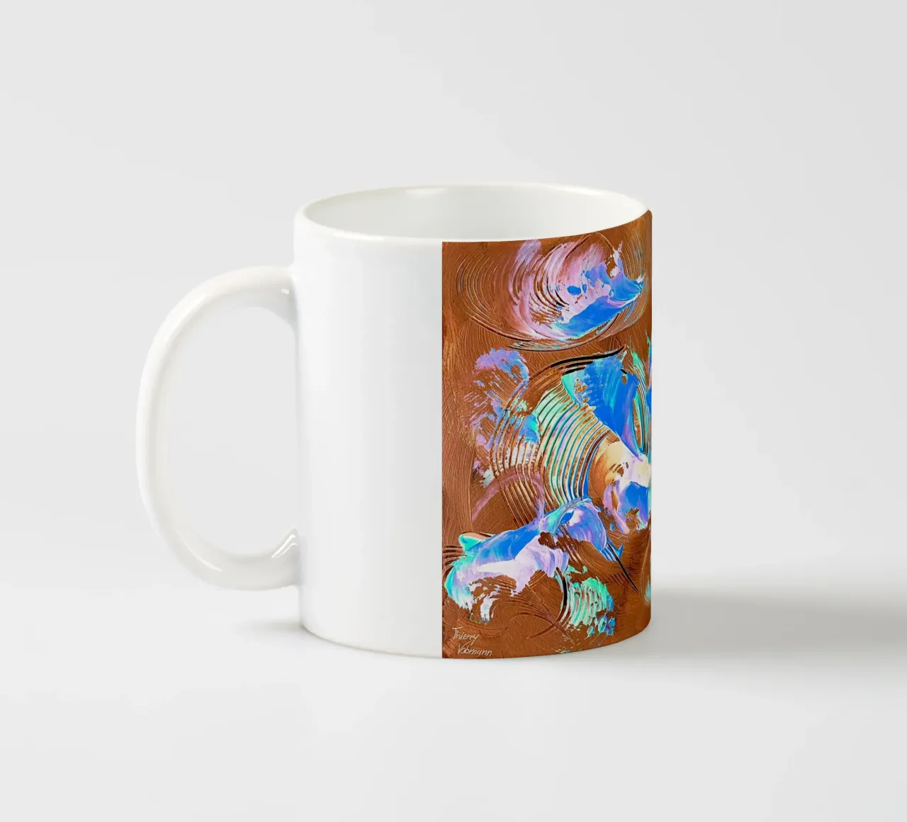 IDEAL GIFT 93 invers. tazza in ceramica da Thierry Vobmann Abstract painting