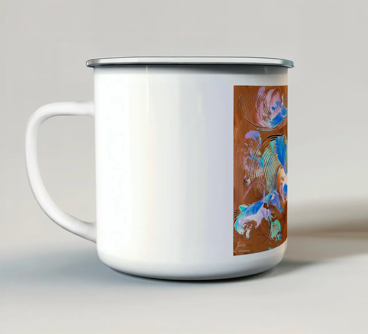 IDEAL GIFT 93 invers. tazza in smalto da Thierry Vobmann Abstract painting