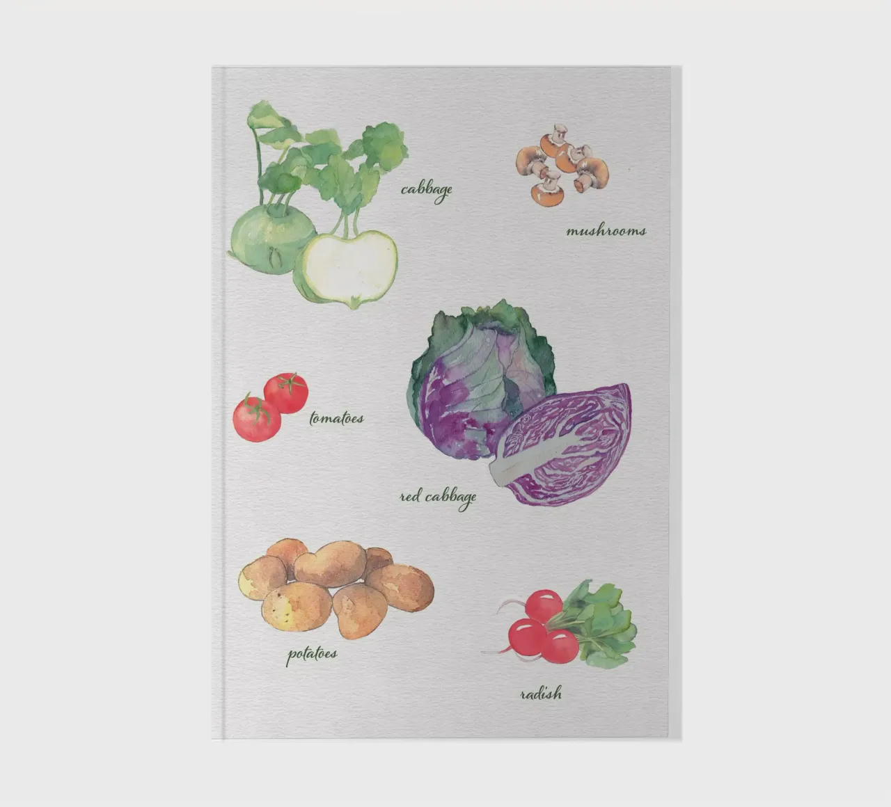 Vegetable varieties notebook by Farbwelten