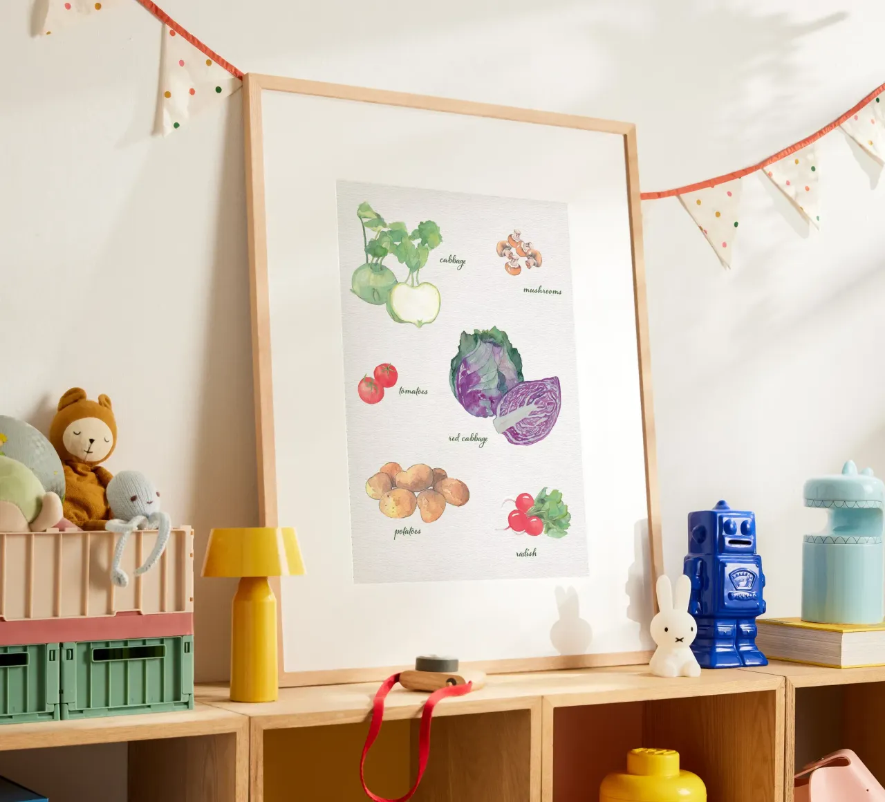 Varietà di ortaggi poster da Farbwelten