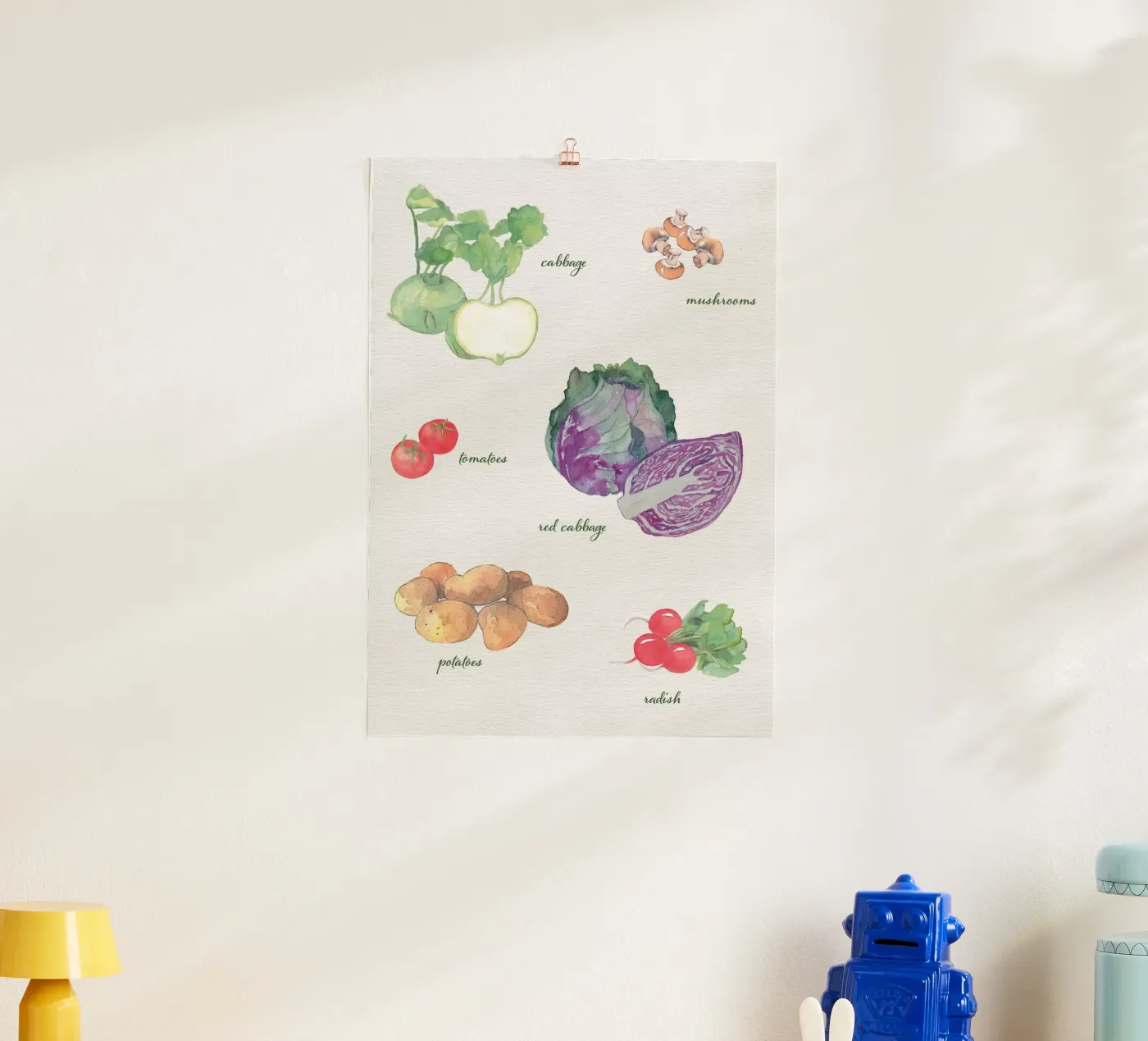 Vegetable varieties poster by Farbwelten