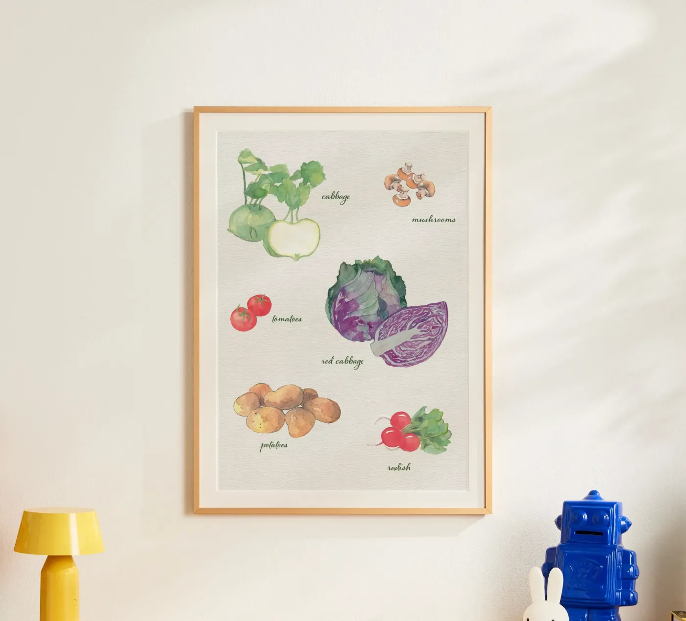 Vegetable varieties poster by Farbwelten