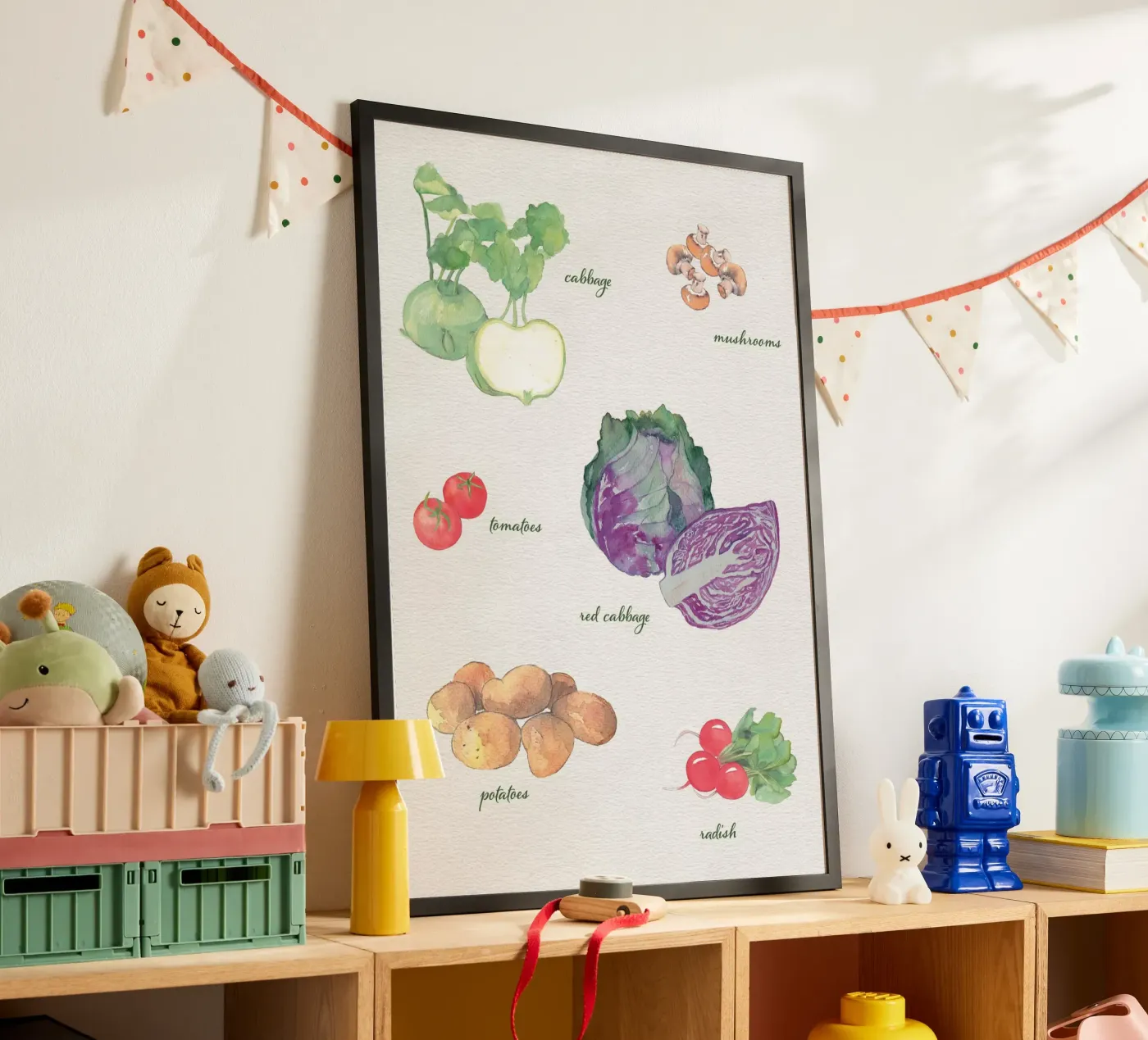 Vegetable varieties poster by Farbwelten