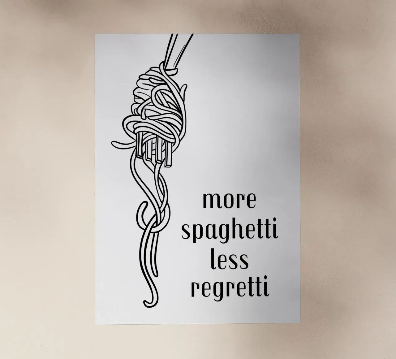 More spaghetti less regretti Backlit Folie von PinkCandyWalls