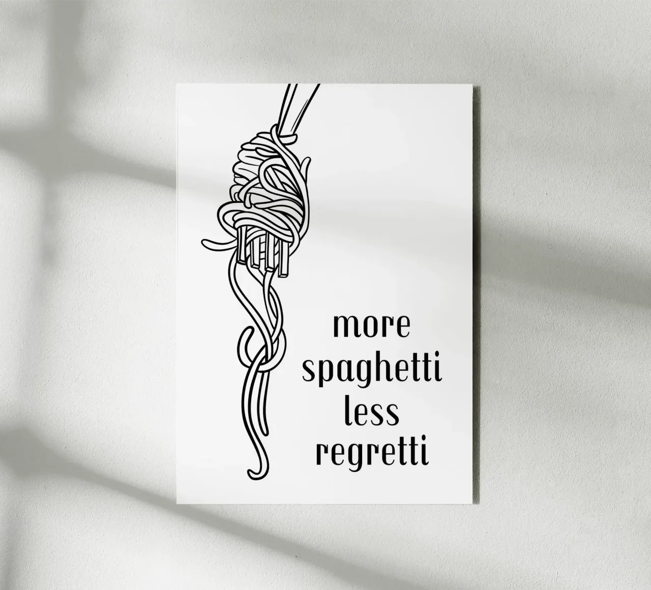 More spaghetti less regretti Alu-Dibond von PinkCandyWalls