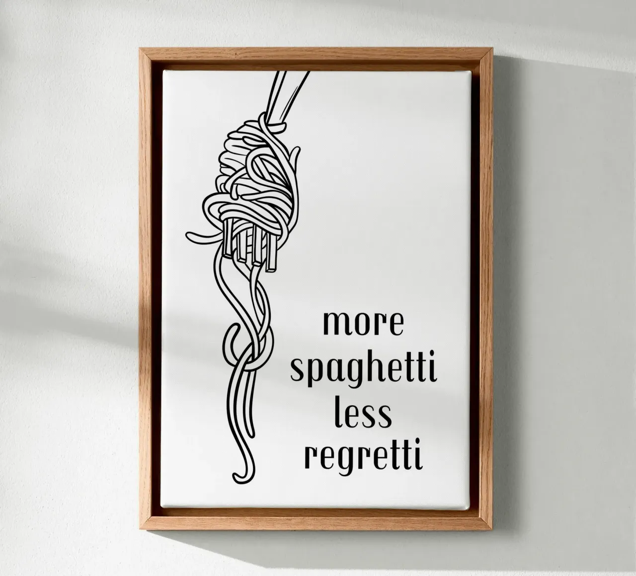 More spaghetti less regretti Leinwand von PinkCandyWalls