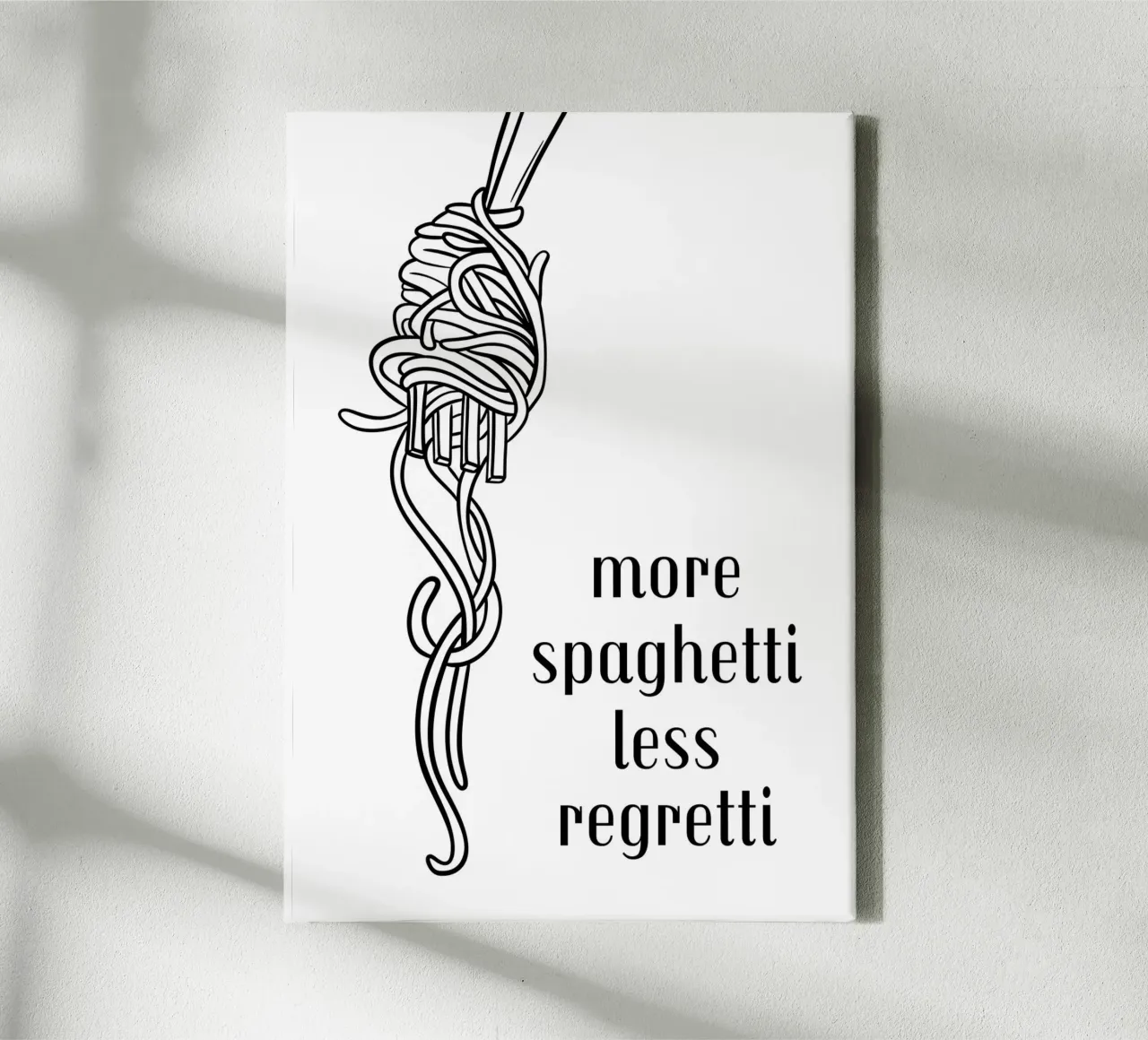 More spaghetti less regretti Leinwand von PinkCandyWalls