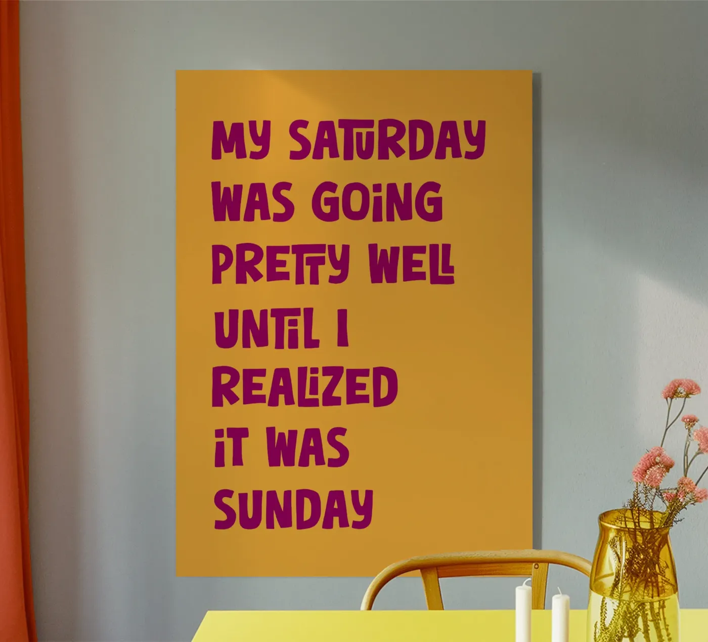 Weekend acryl van PinkCandyWalls